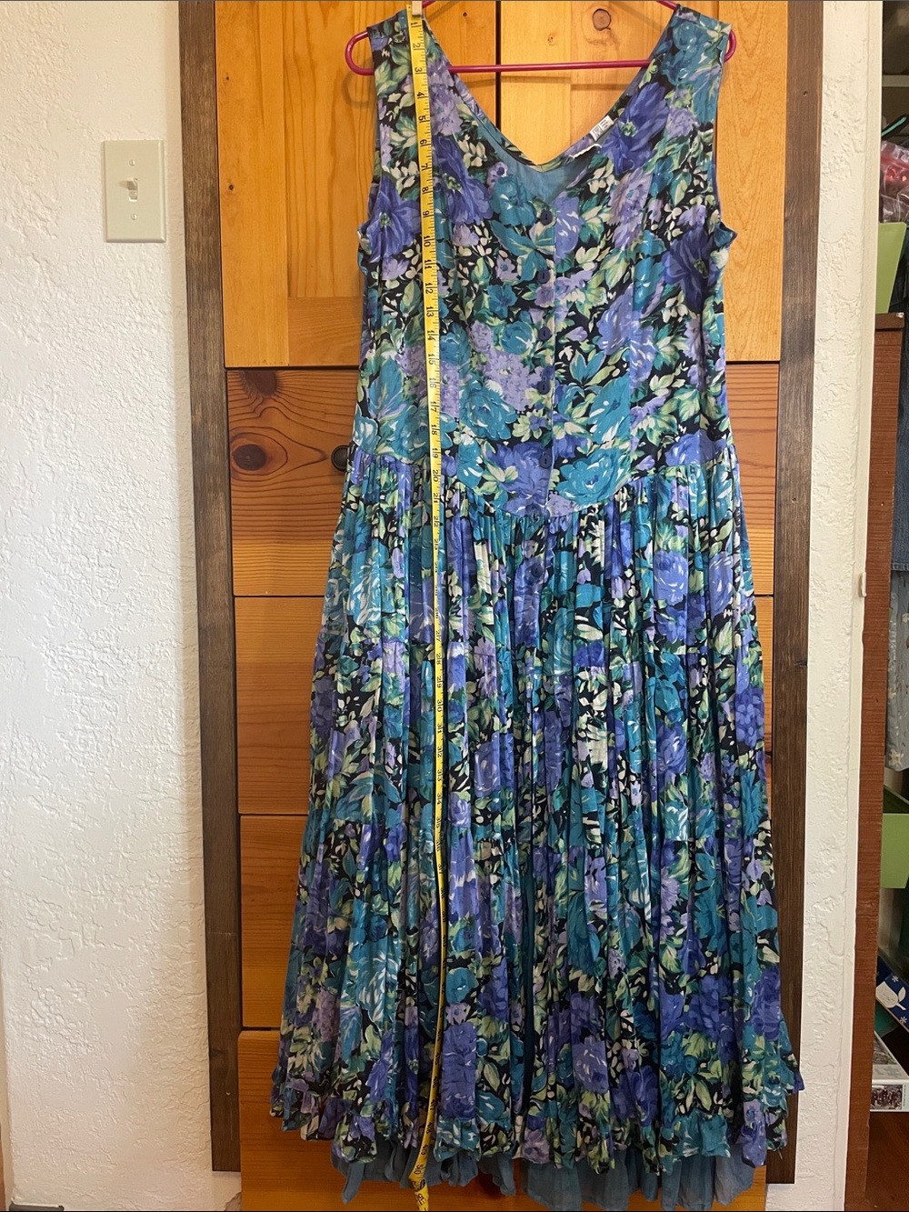 Bila vintage drop waist floral dress size Large